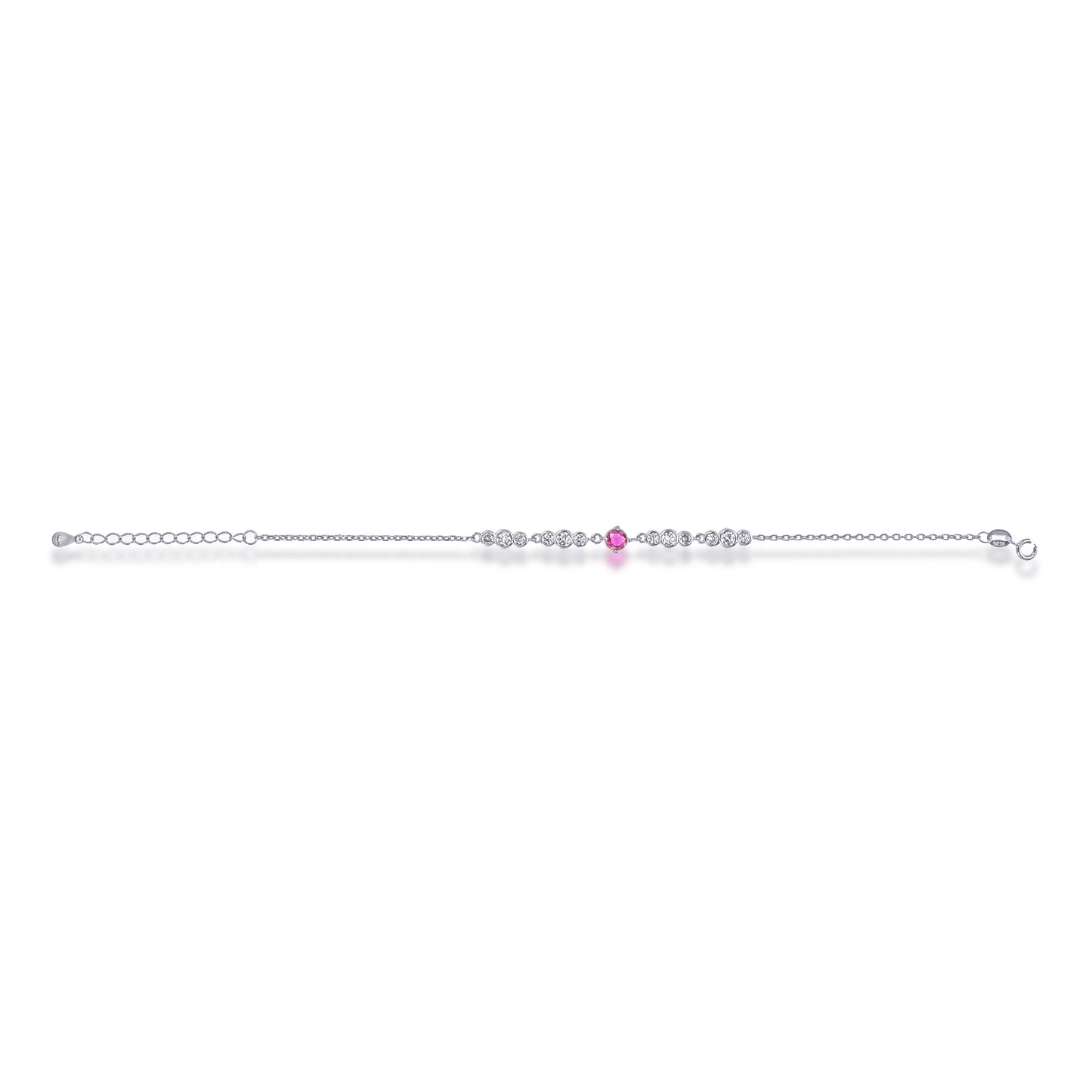 Radiant Soul Bracelet – Sterling Silver Pink Topaz CZ Gemstone Bracelet