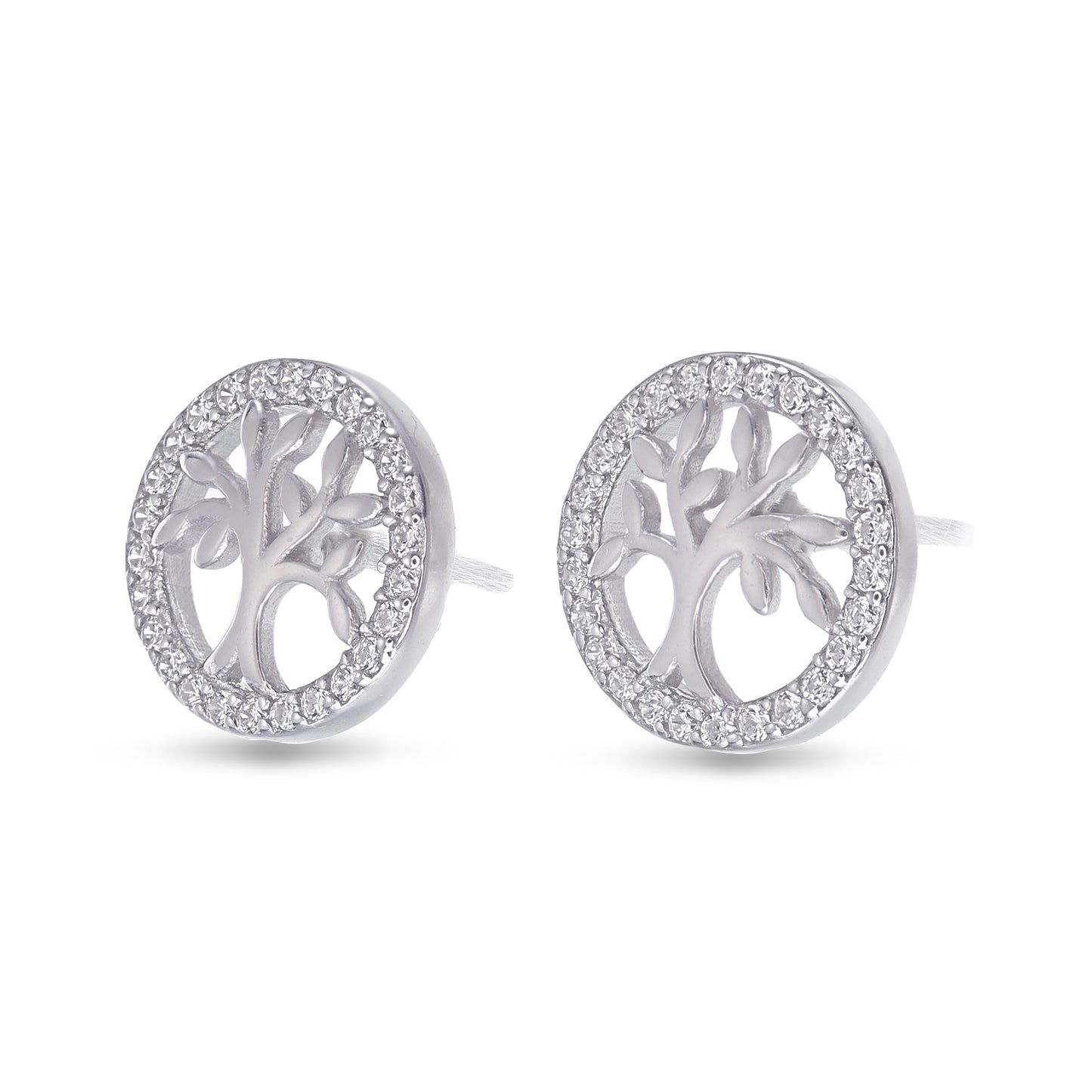 Sacred Roots Stud Earrings | Tree of Life Sterling Silver Earrings