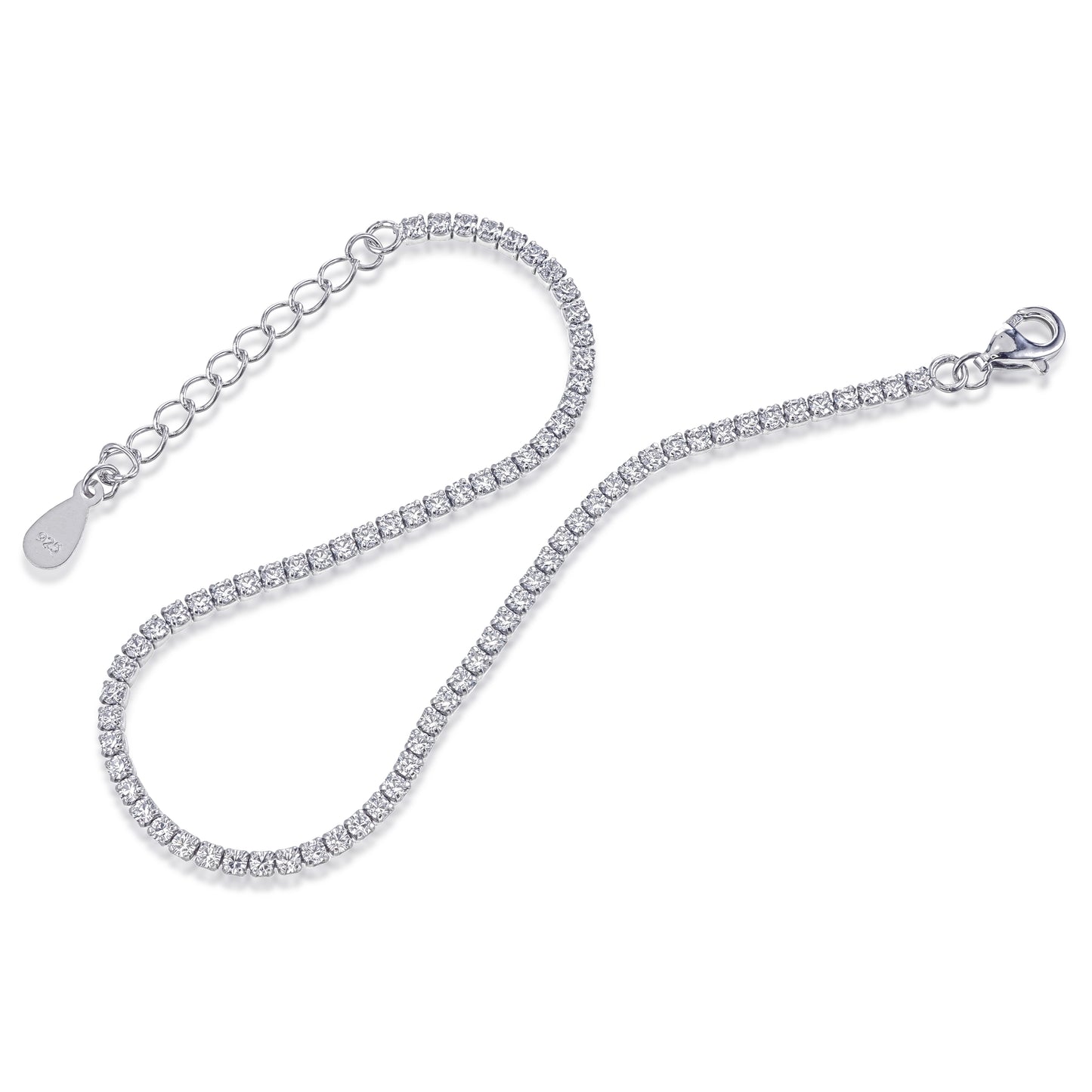 Radiant Path Bracelet – Sterling Silver CZ Tennis Bracelet