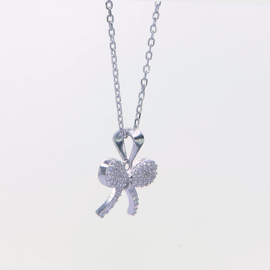 Eternal Bow - Sterling Silver Bow Knot Necklace